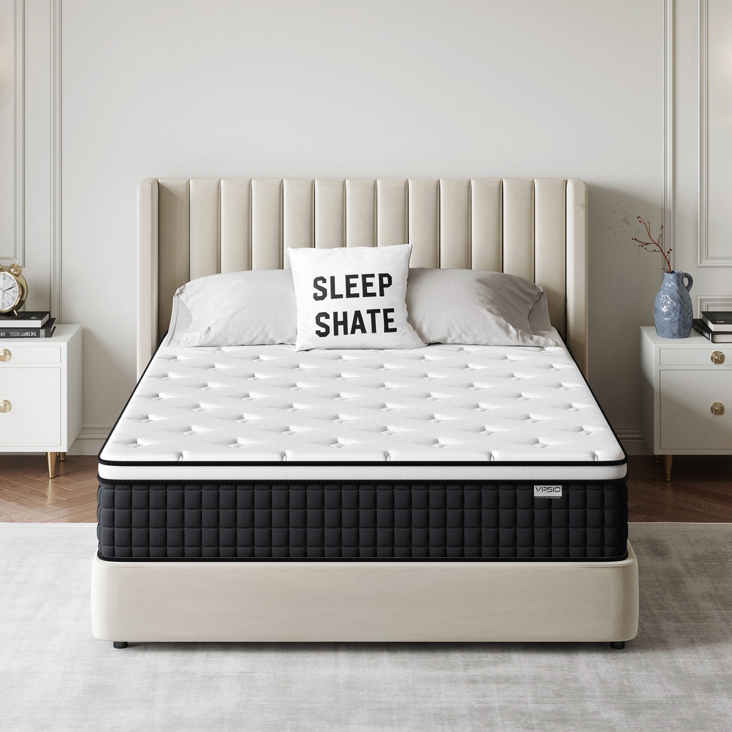 10 Inch Hybrid Mattress Queen - Medium Firm Queen Mattress in a Box - Memory Foam Relieves Pressure - Individual Pocket Springs Provide Precise Support - Queen Bed Mattress for Couples