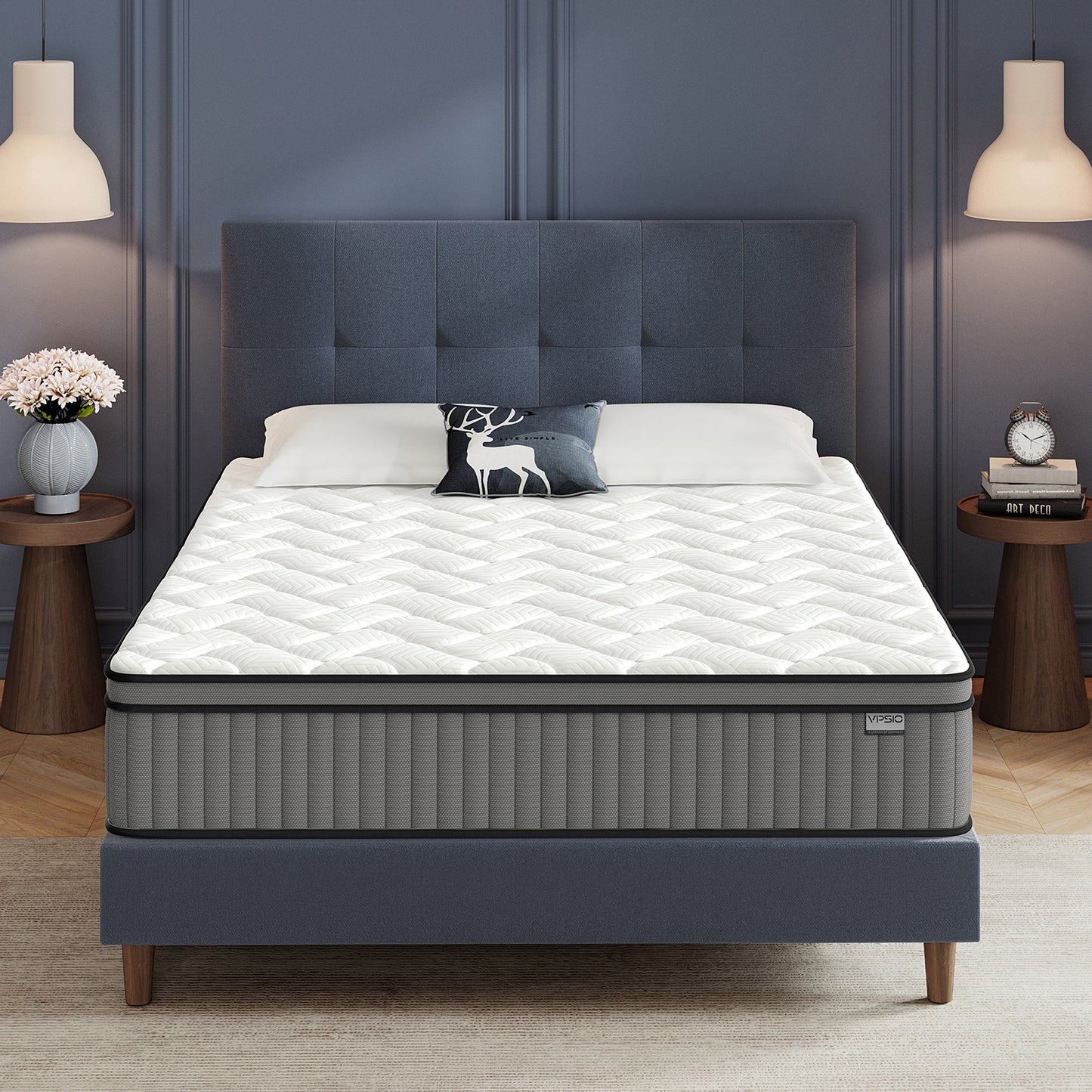 Queen Mattress 12 Inch - Firm Queen Mattress in a Box - Memory Foam Relieves Pressure - Individual Pocket Springs Provide Precise Support - Queen Bed Mattress for Couples