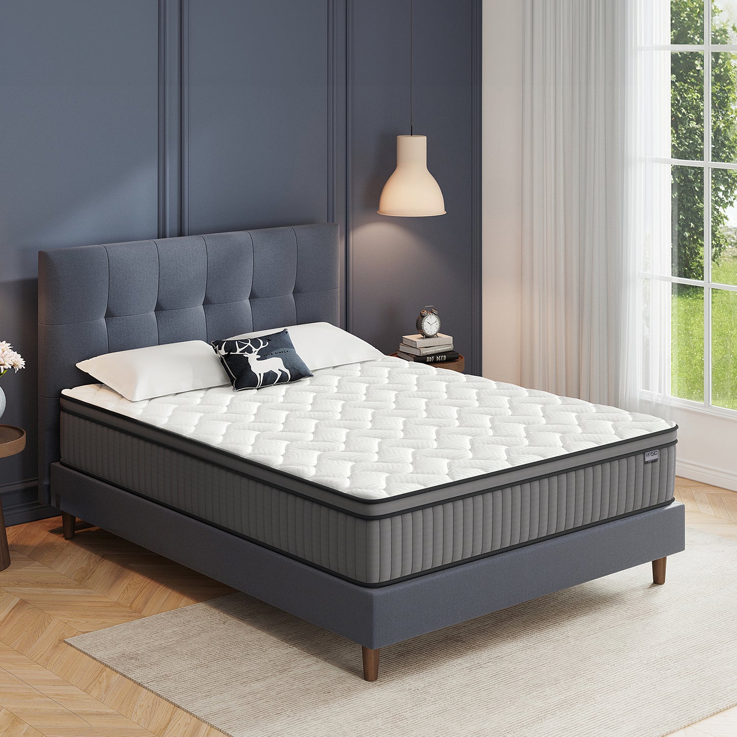 Queen Mattress 12 Inch - Firm Queen Mattress in a Box - Memory Foam Relieves Pressure - Individual Pocket Springs Provide Precise Support - Queen Bed Mattress for Couples