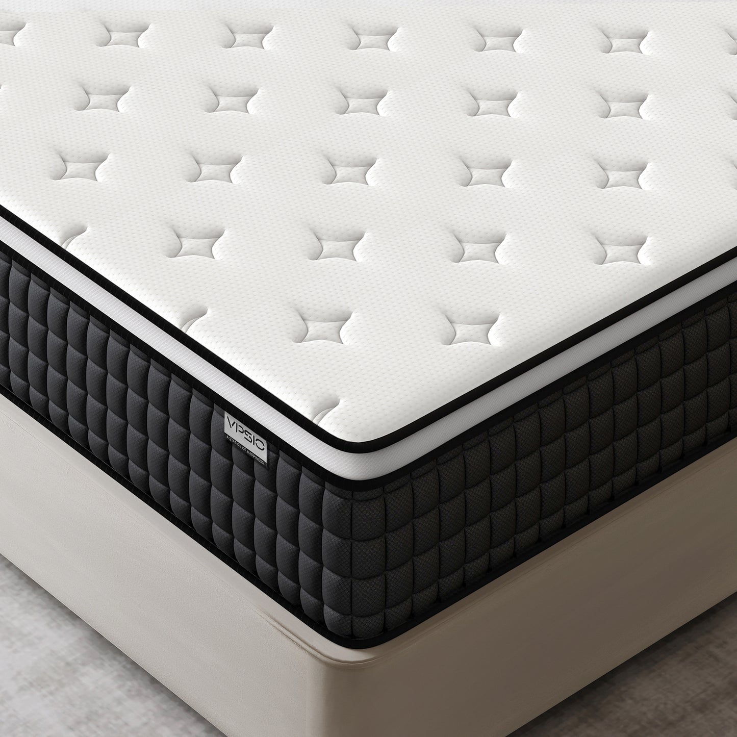 10 Inch Hybrid Mattress Queen - Medium Firm Queen Mattress in a Box - Memory Foam Relieves Pressure - Individual Pocket Springs Provide Precise Support - Queen Bed Mattress for Couples