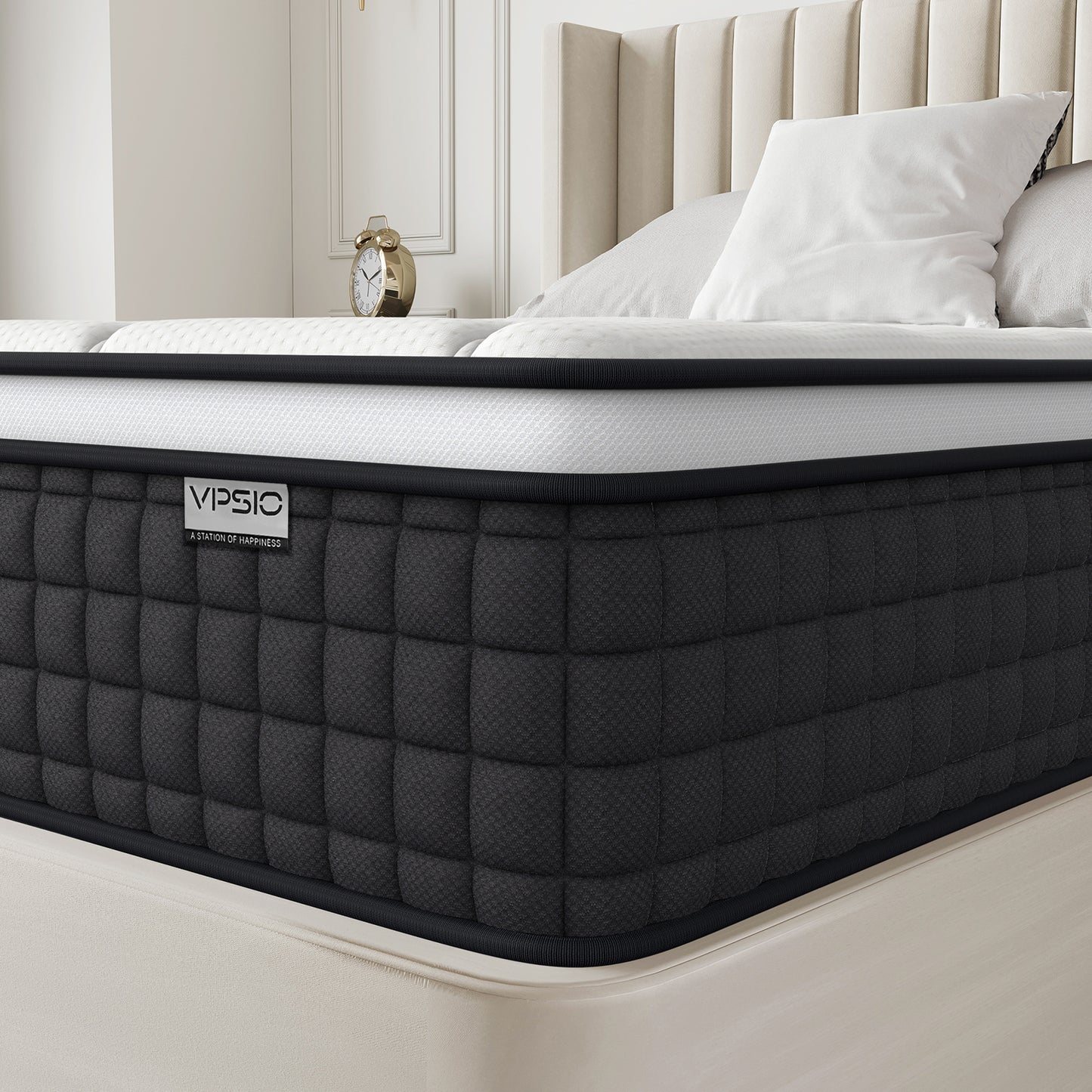 10 Inch Hybrid Mattress Queen - Medium Firm Queen Mattress in a Box - Memory Foam Relieves Pressure - Individual Pocket Springs Provide Precise Support - Queen Bed Mattress for Couples